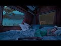 Sleep Immediately Within 5 Minutes -  With Heavy Rain On Window On The Car Camping  - 8 Hours