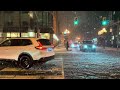 Heavy Snowfall in Toronto - Bloor Yorkville UofT - Winter Storm Walking tour [ 4K HDR 60fps ]