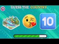 Guess the country by emoji//40 countries emoji puzzle?