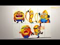 Drawing Despicable Me 4: Mega Minions (Jerry, Dave, Tim, Gus, Mel)