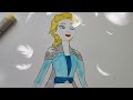 Elsa Painting and Colouring | Frozen Drawing Easy | Elsa Drawing Tutorial 👰🏻‍♀️✨🖍️