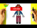 How to DRAW BACON GIRL - Roblox Drawing