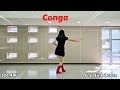 Conga Line Dance/ 신나는 입문용 라인댄스/ Absolute Beginner/ Demo