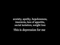 What Living with Depression and Anxiety is like for me #imwithyou