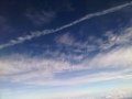 flying side by side of chemtrails at 30K feet