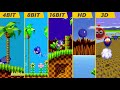 Sonic the Hedgehog (1991) 4Bit vs 8Bit vs 16Bit vs HD vs 3D (Which One is Better?)