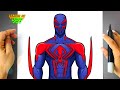 How to DRAW SPIDER MAN 2099 [ Spider-Man: Across the Spider-Verse ] - step by step tutorial