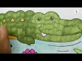 COLORING A CROCODILE! LOLLYMOWLY COLORING FOR KIDS!!