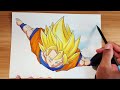 Desenhando o Goku Super Saiyajin 2 Dragon Ball