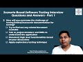 Scenario Based Software Testing Interview Questions & Answers | Part 1