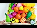 Mixing Fruits and Vegetables Colorful, Cutting Paprika, Carrot |Satisfying Video Squishy ASMR Pop it