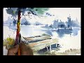 Painting watercolor | step by step painting method | beautiful landscape