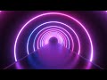 Futuristic Neon Laser Rings of Ultraviolet Fluorescent Light Tunnel 4K Moving Wallpaper Background