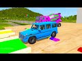 Big & Small: Lightning Mcqueen vs Slide Colors vs Portal Trap - Cars vs Trains - BeamNG.Drive