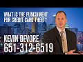 What is the punishment for credit card theft?