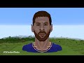 Minecraft REAL LIFE MESSI PSG STATUE HOUSE BUILD - NOOB vs PRO vs HACKER vs GOD / Animation