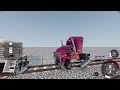 【BeamNG】火车撞载具和物体 Train hits vehicles and objects