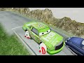 Big & Small Chick Hicks with Clown Face Wheel vs Big & Small Doc Hudson vs Hill - BeamNG.drive