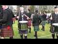 Farewell to the Creeks by Massed Pipe Bands of the Scottish Highlands at Alness Scotland April 2023