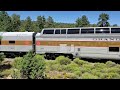 Grand Canyon Railroad Train arrives at Grand Canyon National Park South Rim 09/04/2023