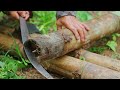 From Farm to Table: Harvesting and Cooking Bananas and Making a Bamboo Trellis for Long Beans!