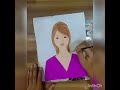 How to paint a girl 👩‍💼#cutegirl 💜|painting#🧡hair