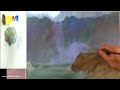 Tutorial: Acrylic Landscape Painting / House Beside the Waterfall / JMLisondra