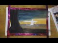 A Girl Sitting On the Bench / Oil Pastel Drawing Easy For Beginners / Step by Step / Draw With Harsh