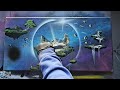 Floating Islands Space Spray Painting
