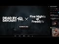 Fnaf is getting an official collab with dead by daylight and im freaking hyped