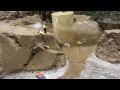 Dam Breach Lego men in danger: raw footage