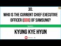 CEO's OF FAMOUS COMPANIES 2024 | CEO OF MAJOR COMPANIES 2024 | Chief Executive Officer (CEO) | #QUIZ