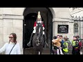 British School Kids Shows Decency and Respects for the King’s Guards and Horses