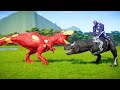 Rescue GODZILLA & KONG From GIANT PYTHON: Giant Indominus, Triceratops, Pteranodon in Prehistoric