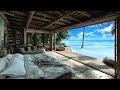 10 Hours Calm Sea Sounds for Health | Summer Ocean Waves ASMR in a Cozy Wooden Bedroom Retreat
