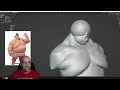 Fat sumo guy sculpt in Blender for around 1 hour