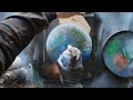 Easiest Earth Painting! Spray Paint Art Tutorial