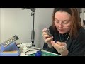 how to carve a wax ring using the build up method | with gemstones!