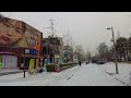 [4K] Seoul Hongdea Area Snowy Street walk l 서울 홍대 지역 눈 덮인 거리 산책 l 首爾弘大雪中漫步