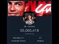 @cristiano reached over 55M Subscribers! 🎉