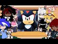 sonic e seus amigos) react sonic prime 🖤🖤    shadow X sonic.        🌷🌷 pt1