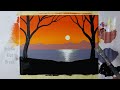Easy Sunset Painting for Beginners | Acrylic Painting Tutorial Step by Step