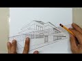 how to draw house in 2 vaneshing point#homestead