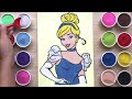 Cinderella so beautiful, colored sand painting princess, sand art, painting ideas (ChimXinh channel)
