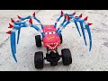 RC Lightning McQueen Eater Monster Truck, McQueen Eater Transparent Wheels, Lightning McQueen Eater