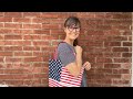 Lori sews a patriotic tote bag
