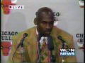 Michael Jordan Post Game Press Conference after loss to Orlando 1995-1996 Season. First Home Game.