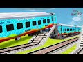 FULL SPEED TRAINS SLIPPED AT RISKY GO DOWN RAILWAY TRACKS 🔻🛤️   Indian Train Simulator