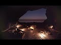 【ASMR】Sound of Waves and Bonfire★I made a hideout cave by the sea★Water Sounds|calm|sleep|Relaxing