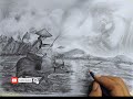 Draw a beautiful landscape in 10 minutes! Easy step-by-step tutorial